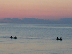 Canoeing on the Lake Superior Shoreline.