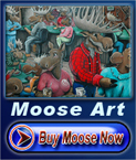 Whimsical Moose Art Print.