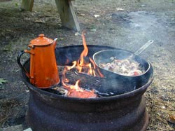 Camping in Michigan.